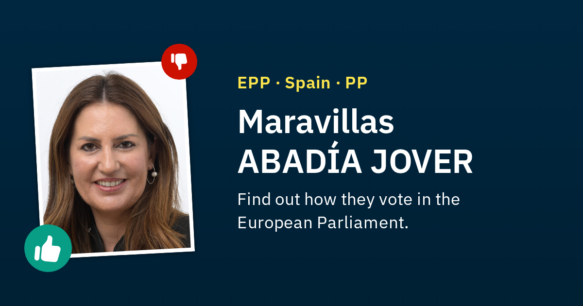 Maravillas ABADÍA JOVER ・ Member of the European Parliament